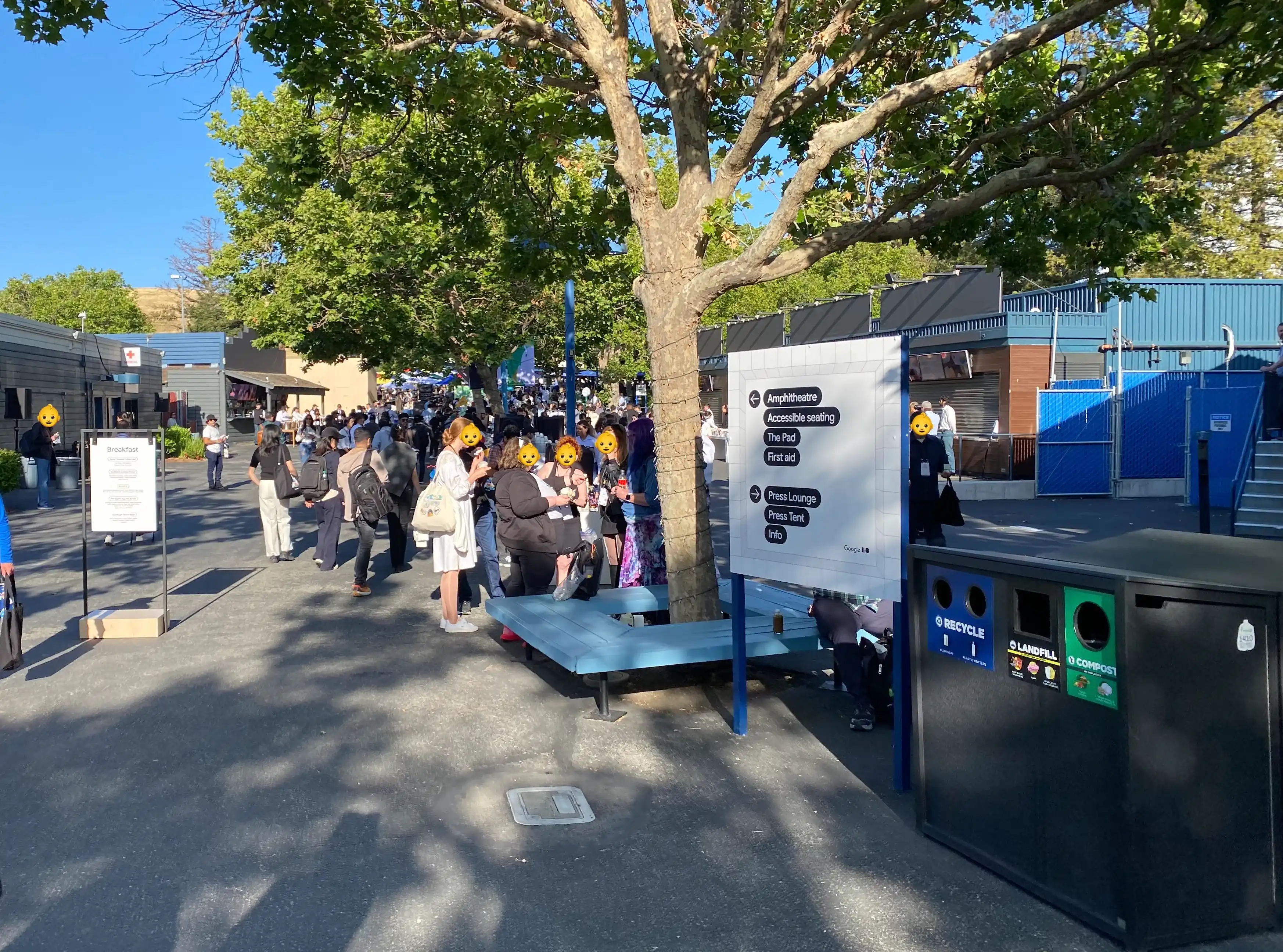 A photo of a venue crowded with many people.
